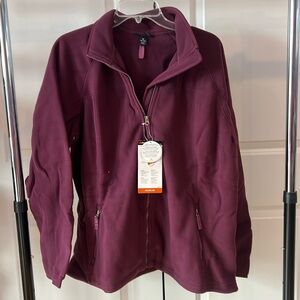 Lands' End Women's Purple/Dark Wine Zip Up Polartec Fleece